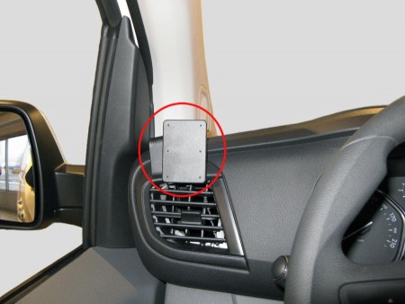 ProClip mobiele telefoon montageclips (links).  Compatibel met de Expert, ProAce en Jumpy.
