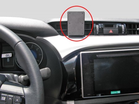 ProClip snelbevestiging voor de montage van een mobiele telefoon. (Centrale montage). Compatibel met de Toyota HiLux.