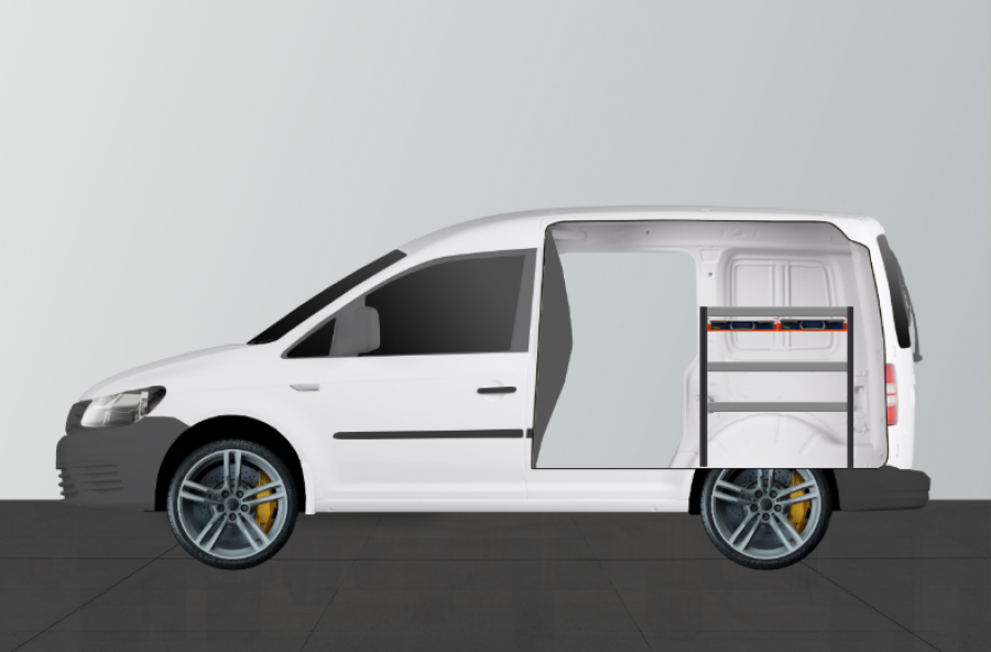 H-SS2 Bedrijfswageninrichting voor VW Caddy | Work System