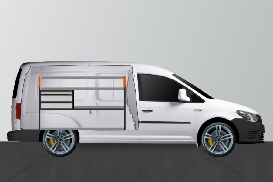 V LS3 Bedrijfswageninrichting VW Caddy Maxi Work System