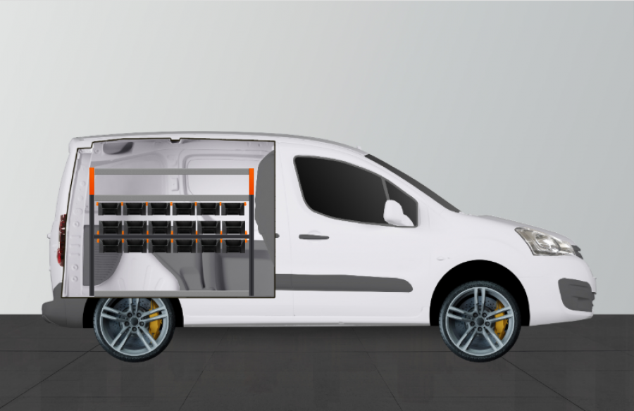 V-Rack Bedrijfswageninrichting Fiat Doblo & Opel Combo | Work System