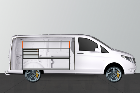 V-LS3 Bedrijfswageninrichting Mercedes Vito Lang