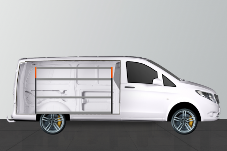 V-Basic Bedrijfswageninrichting voor Mercedes Vito Lang