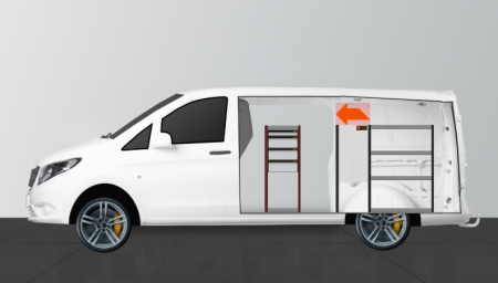 H-SDH4-420 Bedrijfswageninrichting voor Mercedes Vito Lang