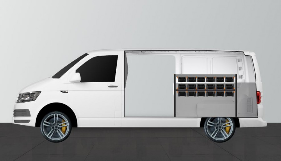 H-Rack Bedrijfswageninrichting VW Transporter L2 | Work System