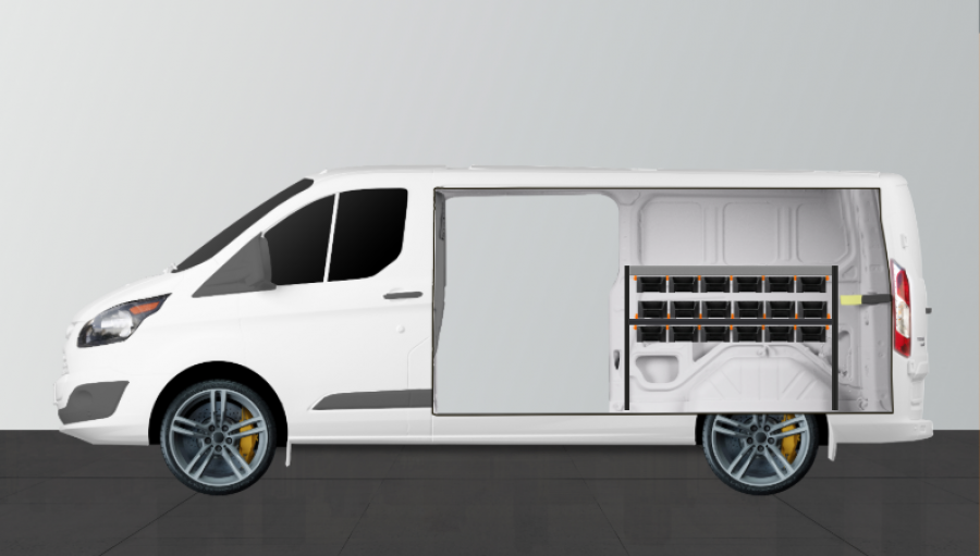 H-Rack Bedrijfswageninrichting Ford Custom L2 | Work System