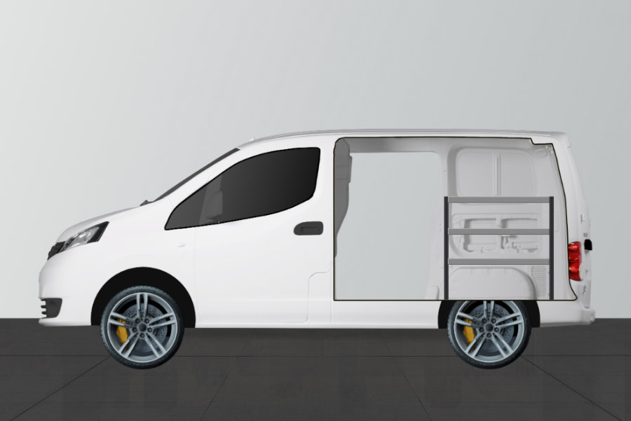 H-Bas Bedrijfswageninrichting Nissan NV200 | Work System