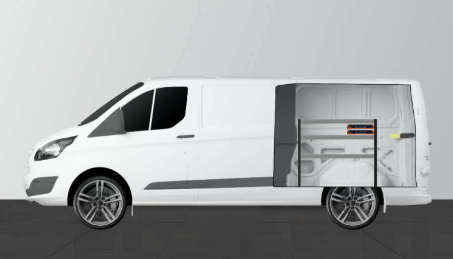 H-SS2 Bedrijfswageninrichting VW Transporter Double Cab | Work System