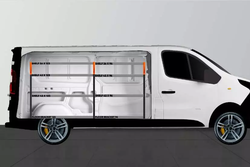 Base42 bedrijfswageninrichting Renault Trafic