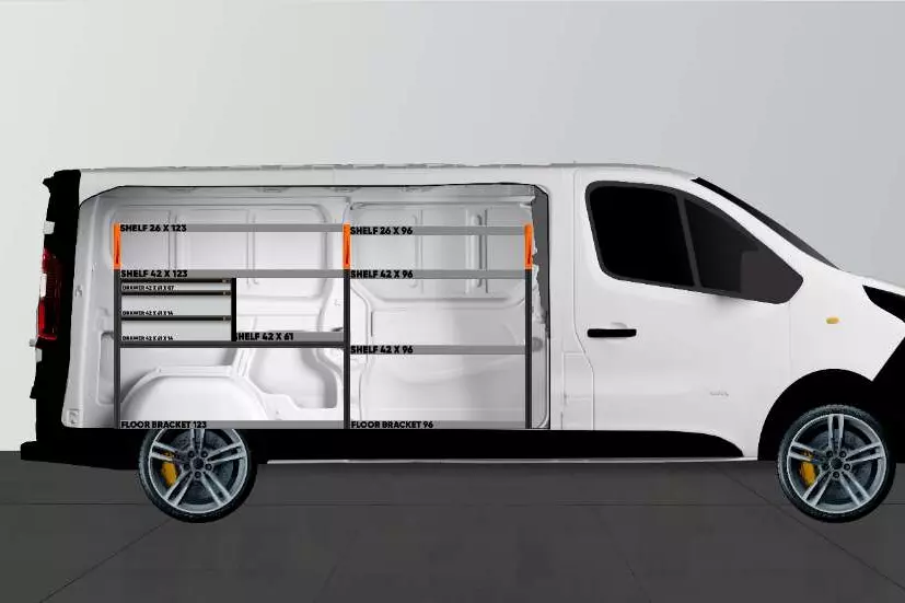 LS3 bedrijfswageninrichting Renault Trafic