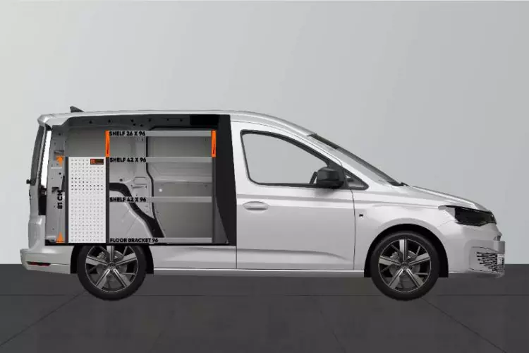 LB5 bedrijfswageninrichting Volkswagen Caddy