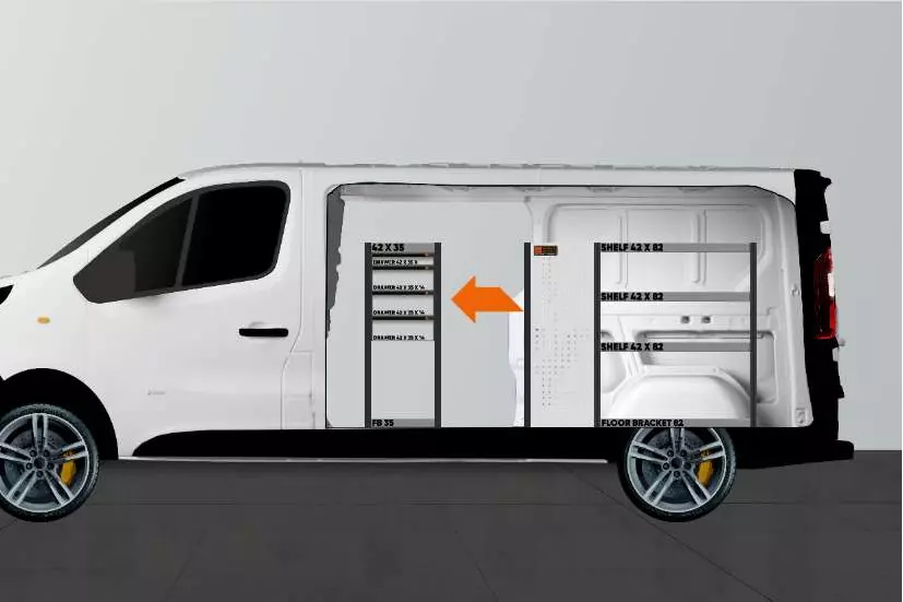 LD42 bedrijfswagen inrichting Opel 