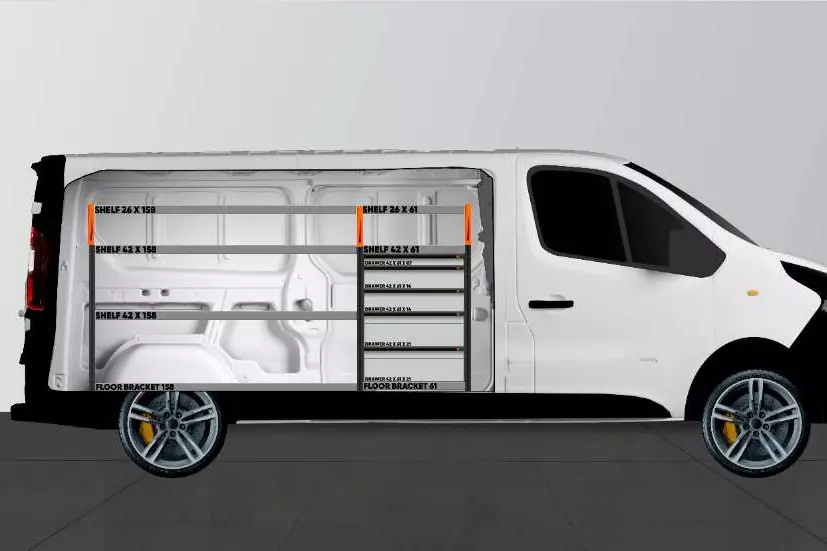 PRO5 bedrijfswageninrichting Renault Trafic