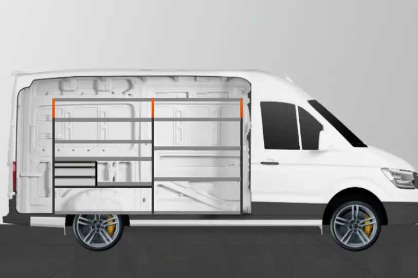LS3 bedrijfswageninrichting Mercedes-Benz Sprinter