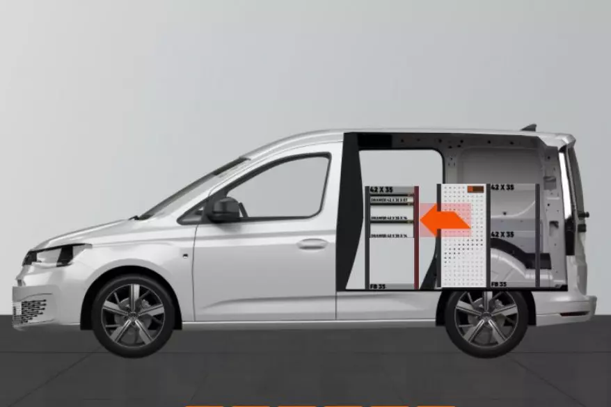 LD42 bedrijfswagen inrichting Volkswagen Caddy