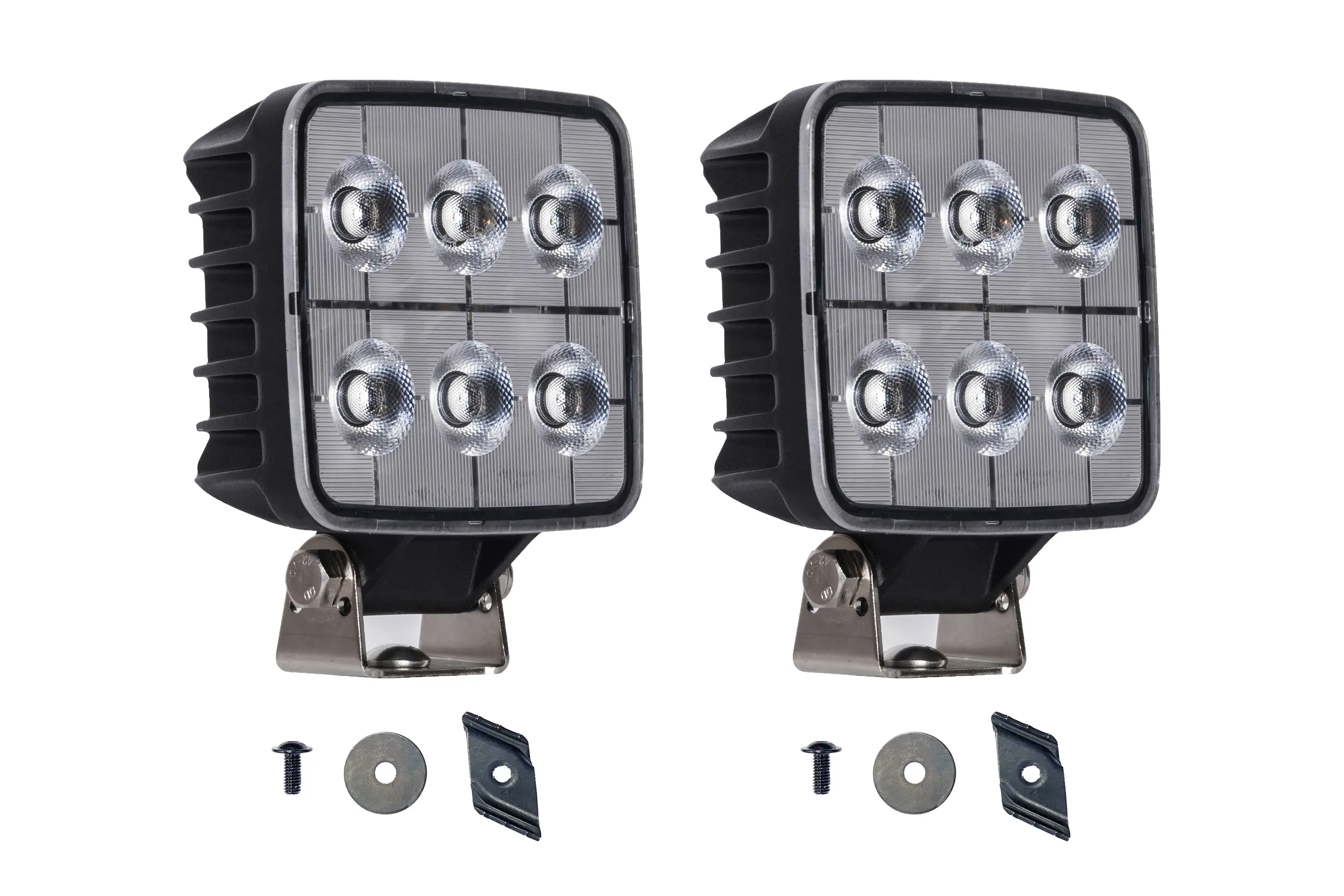 Set van 2 WORK VISION Square 40W werklampen voor montage op Work Bar