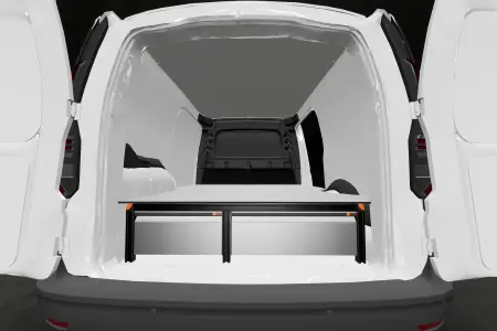 Dubbele laadvloer H:290 mm 3 laden voor de VW Caddy Cargo & Ford Connect L2 met standaardwand