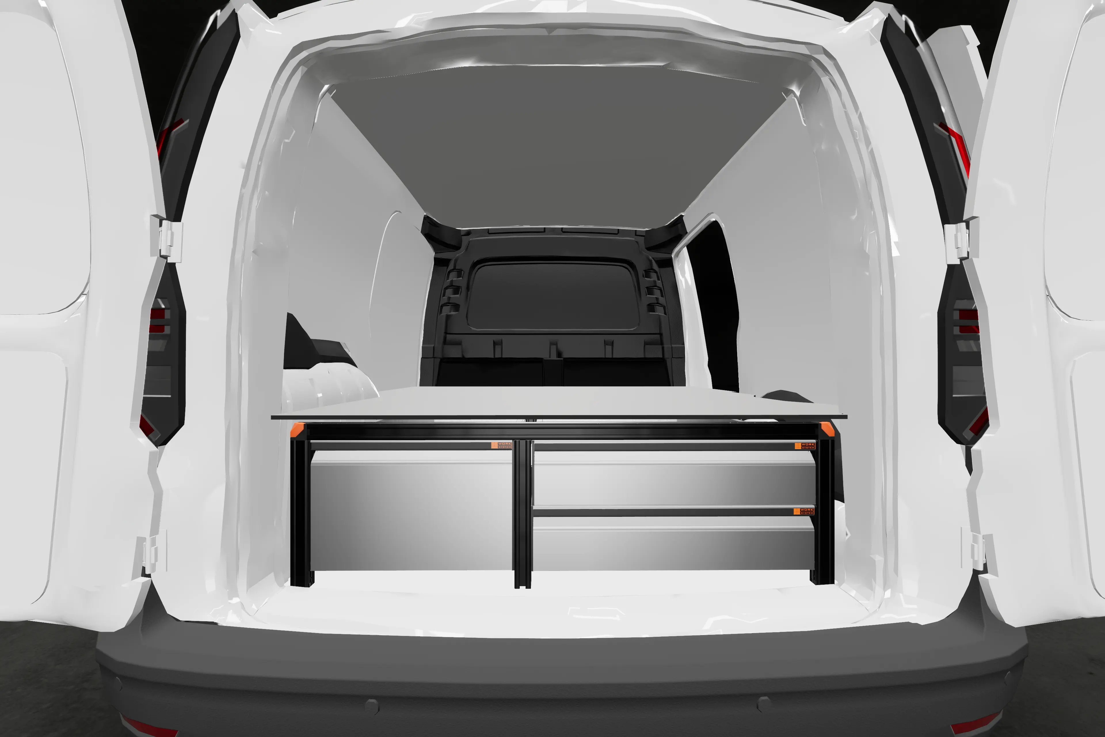 Hoge dubbele laadvloer met extra lade Volkswagen Caddy