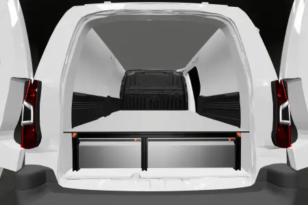 Dubbele laadvloer H:272 mm 3 laden voor Berlingo, Combo, Partner en Proace City L2 met standaardwand