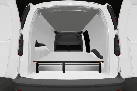 Dubbele laadvloer H:220 mm 3 laden voor de VW Caddy Cargo & Ford Connect L2 met standaardwand