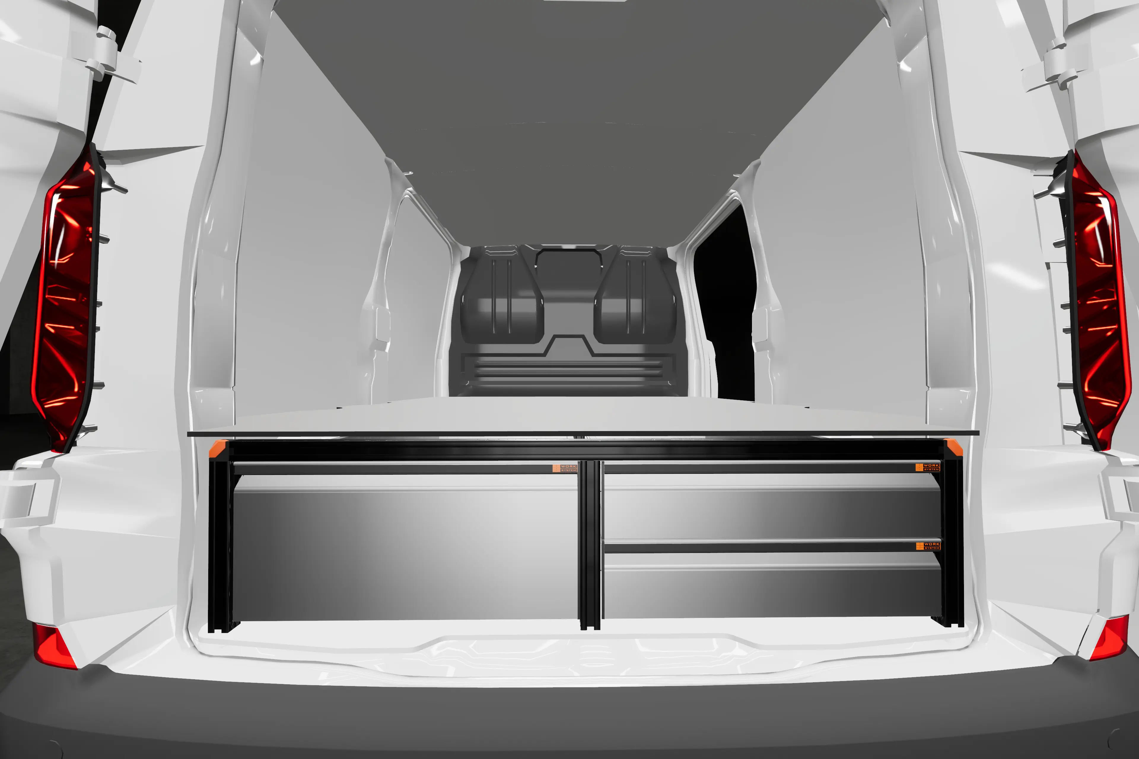 Hoge dubbele laadvloer met extra lade Volkswagen Transporter